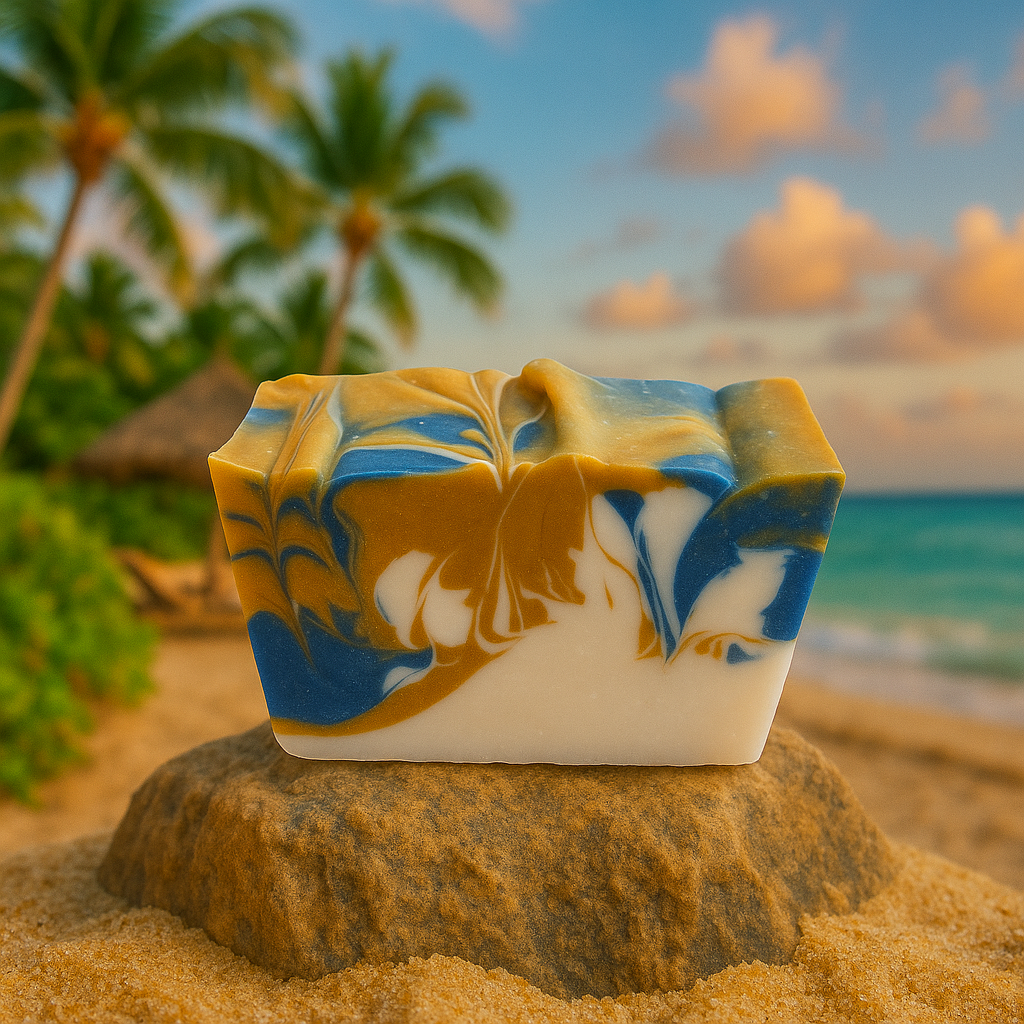 DeShawn Marie Soap Boutique - Vente Pains de savon - Savon Mai Tai 140 g (sans emballage - étiquette privée)2