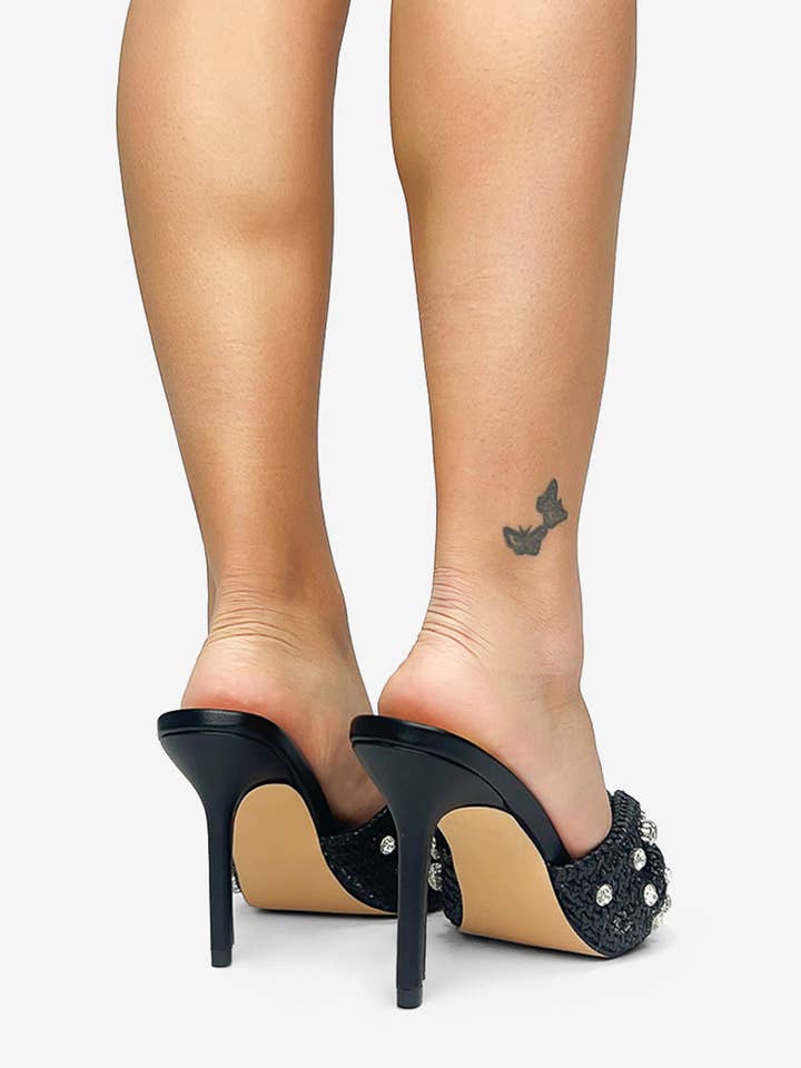 Lemonade Shoes - Vendita all'ingrosso Tacchi alti - Donna - KORRA - Sandali di lusso in rafia con perline, tonalità dorata6