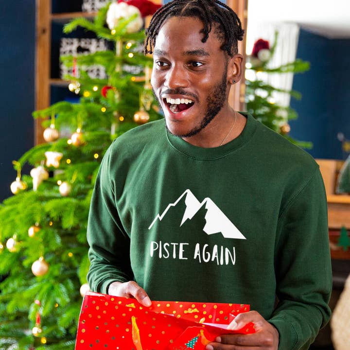 Pull de ski unisexe « Piste Again » pour la vente par Ellie Ellie LTD