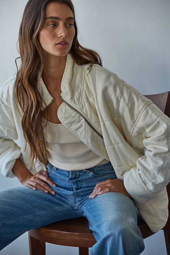 By Together - Wholesale Jacket - Women's - L4369 | Long Sleeve Quilted Knit Mineral Washed Jacket0