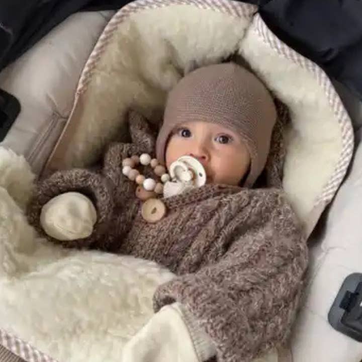 TISU wool baby footmuff, Matcha for wholesale by TISU