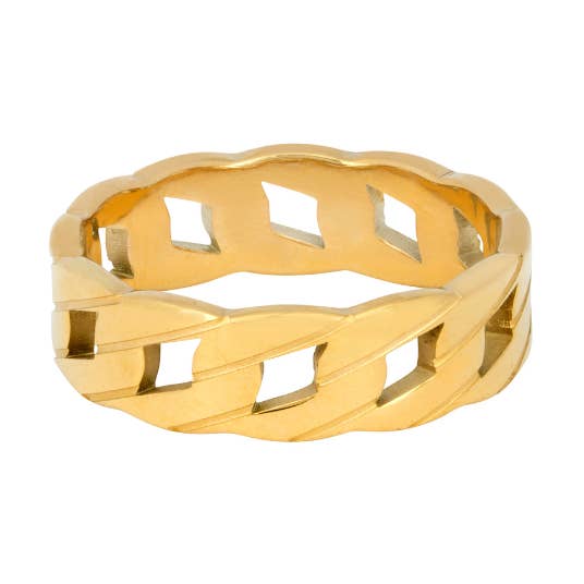 Cuban Ring - Gold for wholesale by Twistedpendant
