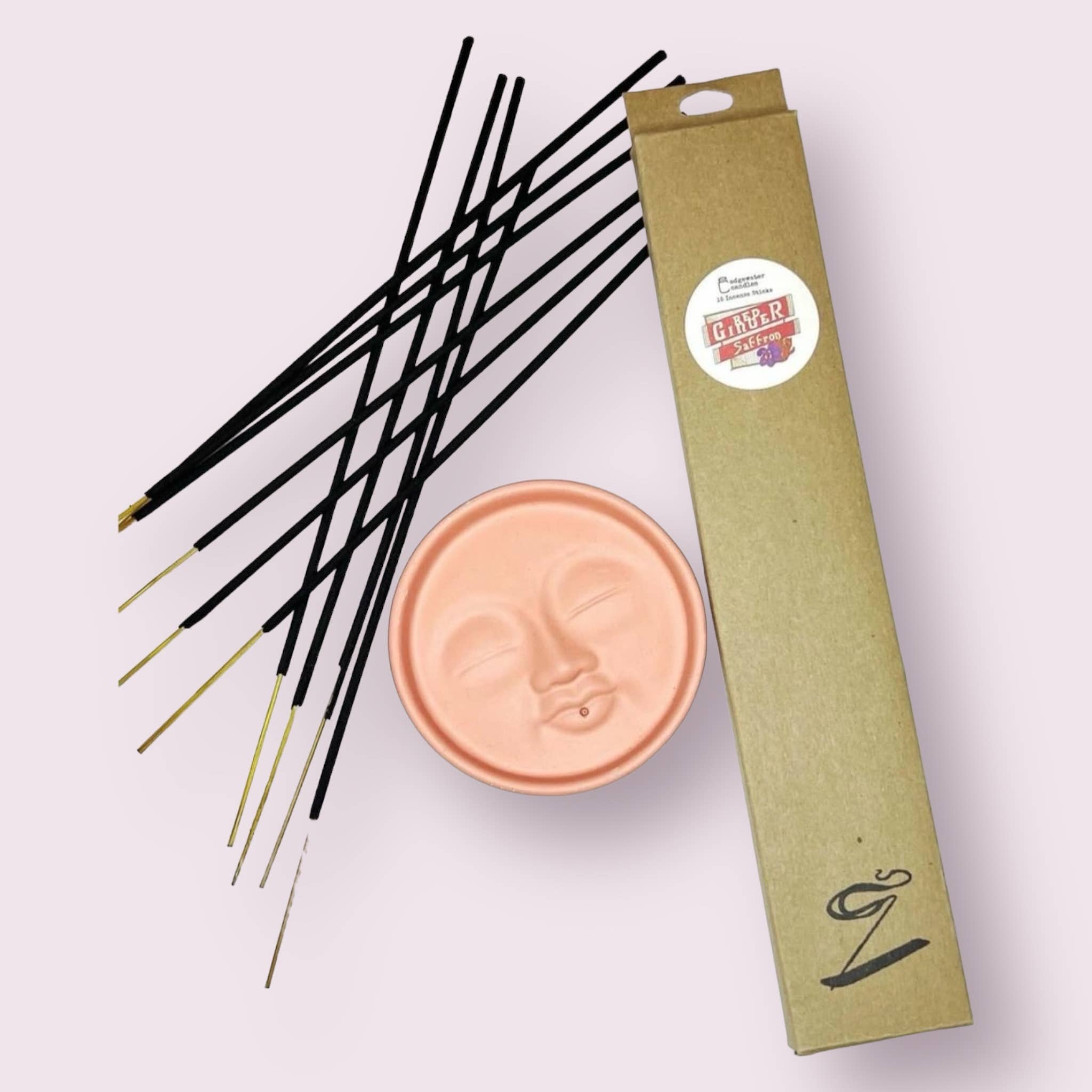 Fire and Moth Co - Vendita all'ingrosso Portaincensi - Porta incenso celestiale a forma di luna colorata in cemento2