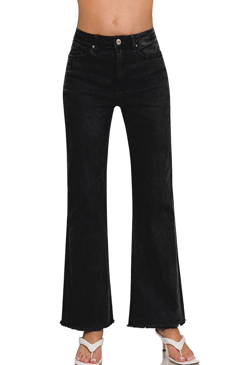 42POPS – wholesale Jeans - Dam – ",.._ Syra tvättade fransade fållfärgade denimjeansbyxor14