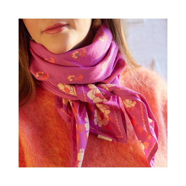 Bonheur du Jour - Wholesale Head Scarf - Women's - Indian Scarf - Nur Camelia5