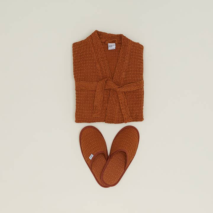 Hawkins New York - Wholesale Robe - Unisex - SIMPLE WAFFLE BATHROBE - TERRACOTTA3