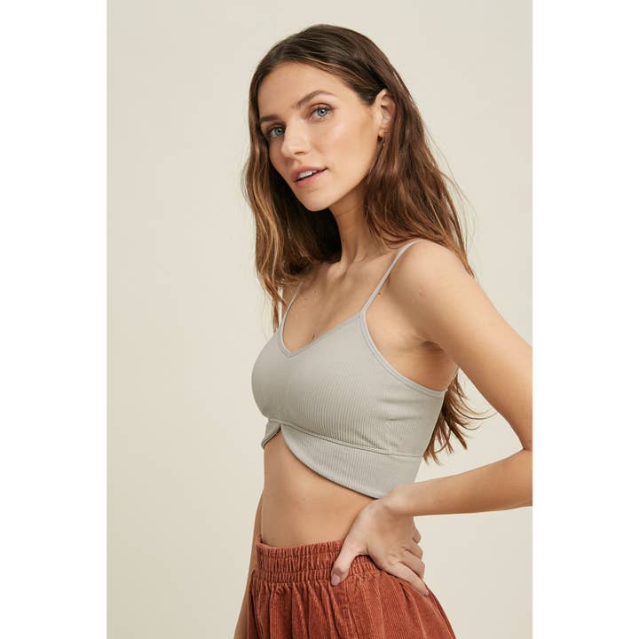 Wishlist Apparel - Wholesale Bralette - Women's - RIBBED SEAMLESS BRALETTE WITH DETAIL / WL22-66229