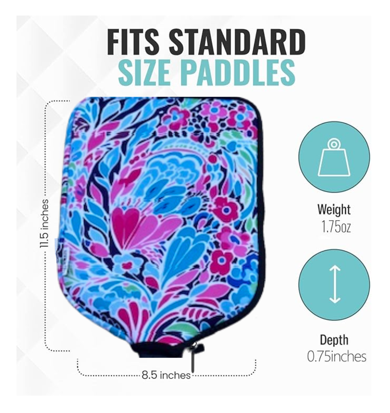 Born to Rally - Wholesale Sporting Accessories - Pickleball Pink Floral Paddle Cover-Pickleball Paddle Sleeve4