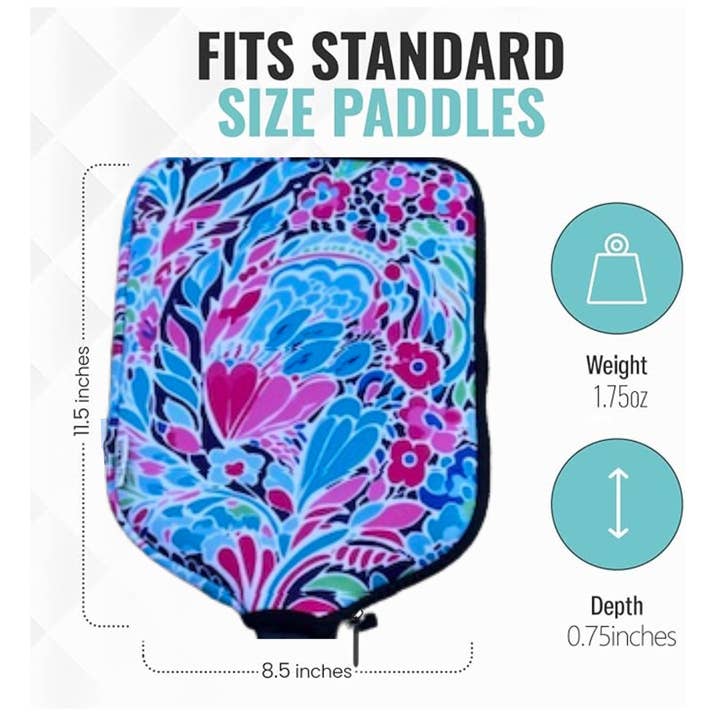 Born to Rally - Wholesale Sporting Accessories - Pickleball Pink Floral Paddle Cover-Pickleball Paddle Sleeve4