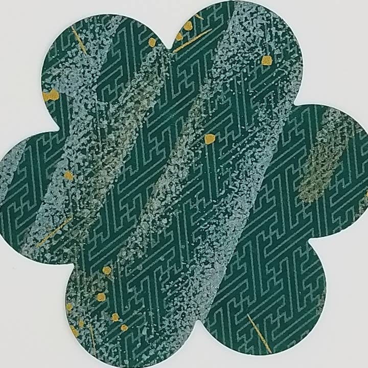 042 Emerald Sayagata Chiyogami for wholesale by Sweet Space Studio