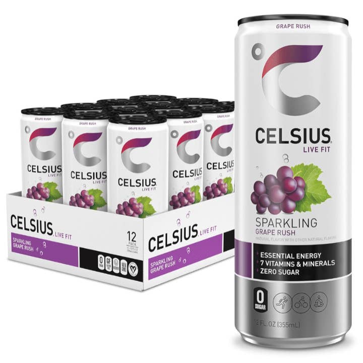 L&F Universal Goods - Wholesale Sports/Energy Drink - Celsius Energy Drink - 12 Pk - 12 Oz - Sparkling Grape Rush