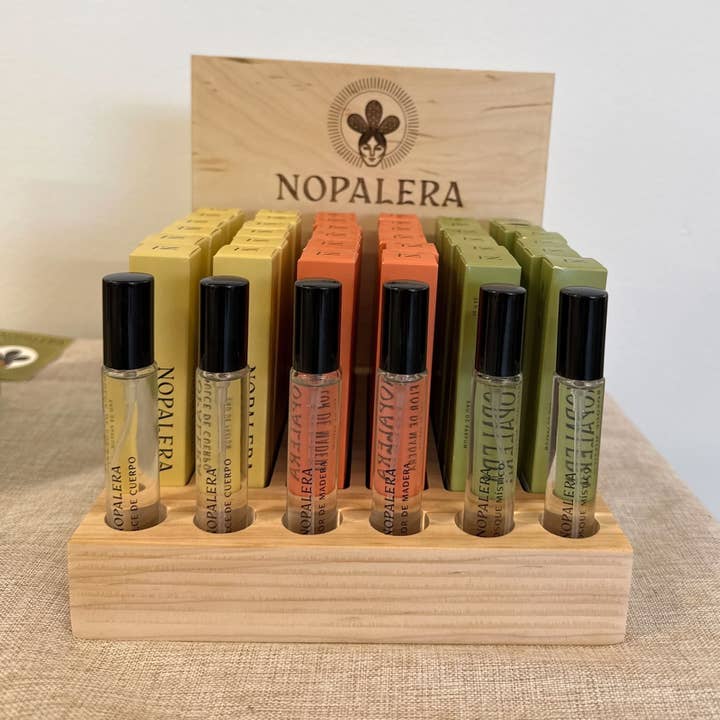 Nopalera - Wholesale Retailer Display - Beauty & Wellness - Wholesale: Travel Perfume Wood Display2