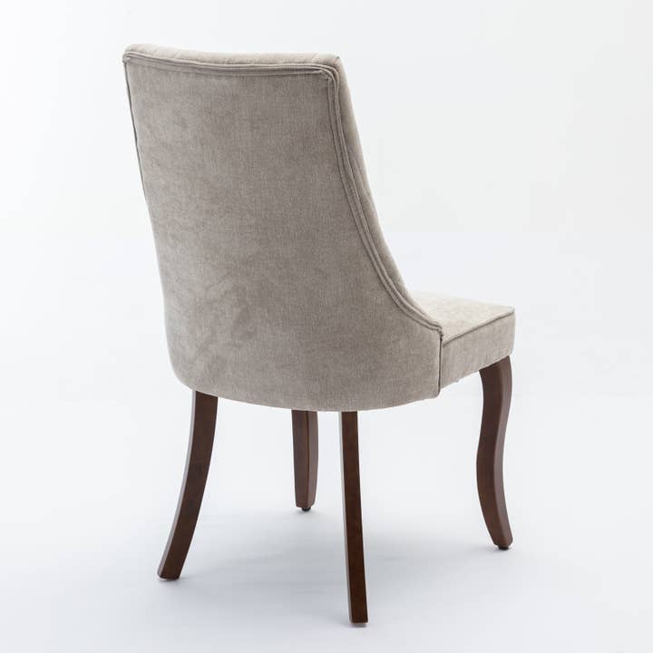 BlakOutlet - Wholesale Chair - Set of 2 Rayon Cloth Flocking Linen Dining Chairs10