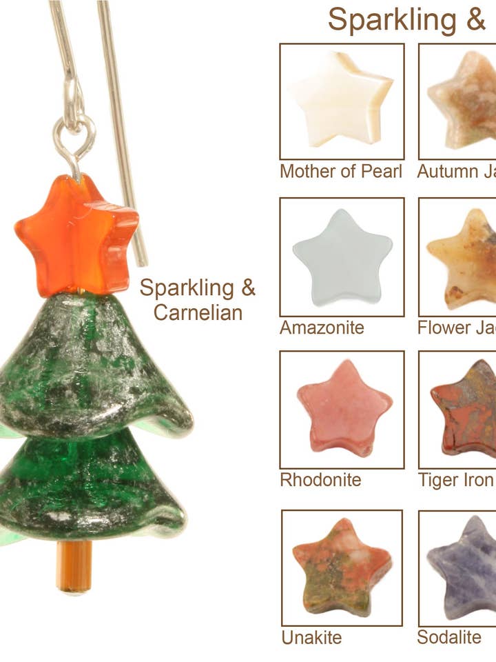 Sparkling Spar Renkerstboom Oorbellen - Sterling Zilver voor wholesale door Ardent Designs
