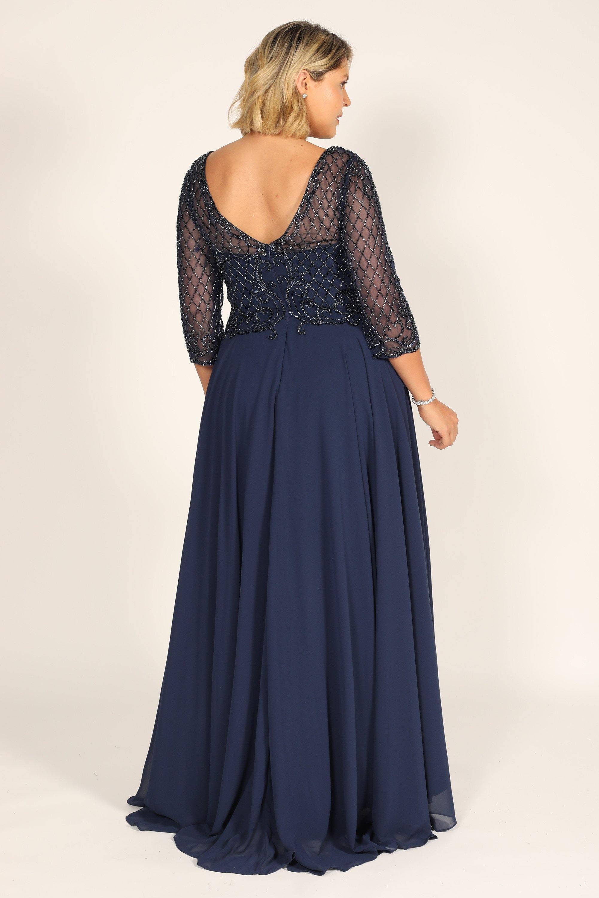 Kos Couture – wholesale Klänning - Dam – Långärmad formell klänning för brudens mor2