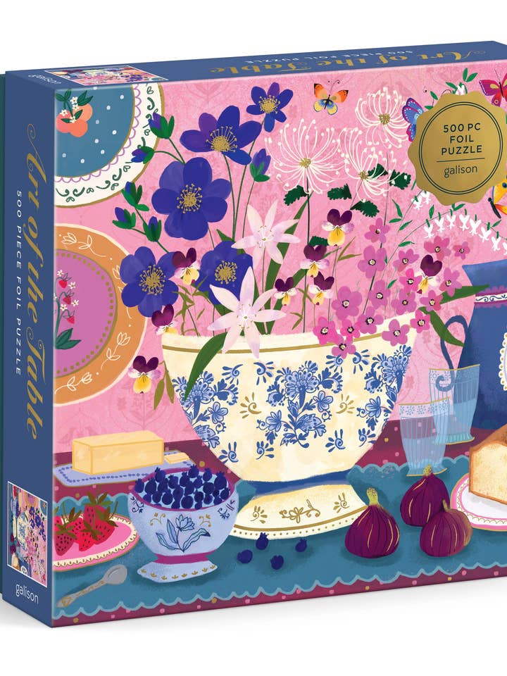 Joy Laforme Art of the Table 500 Piece Foil Puzzle for wholesale by Chronicle Books