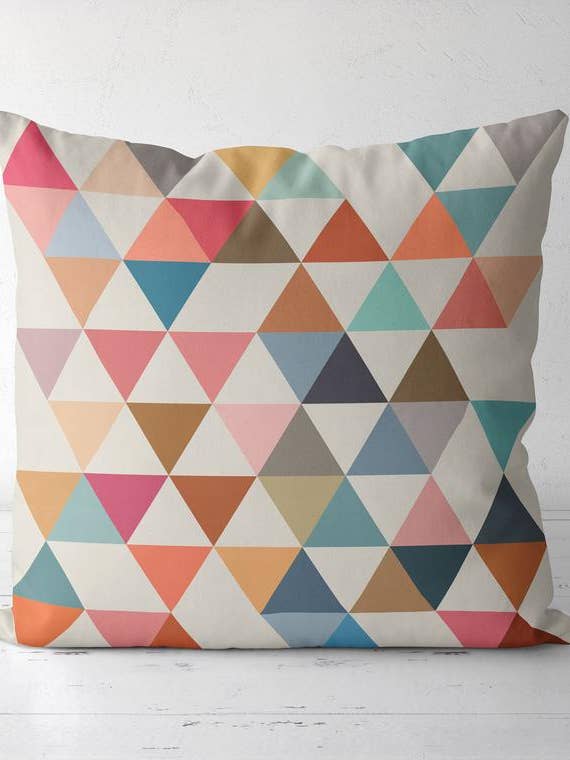 Triangle 5 Geometric Throw pillow for wholesale by Latte Design