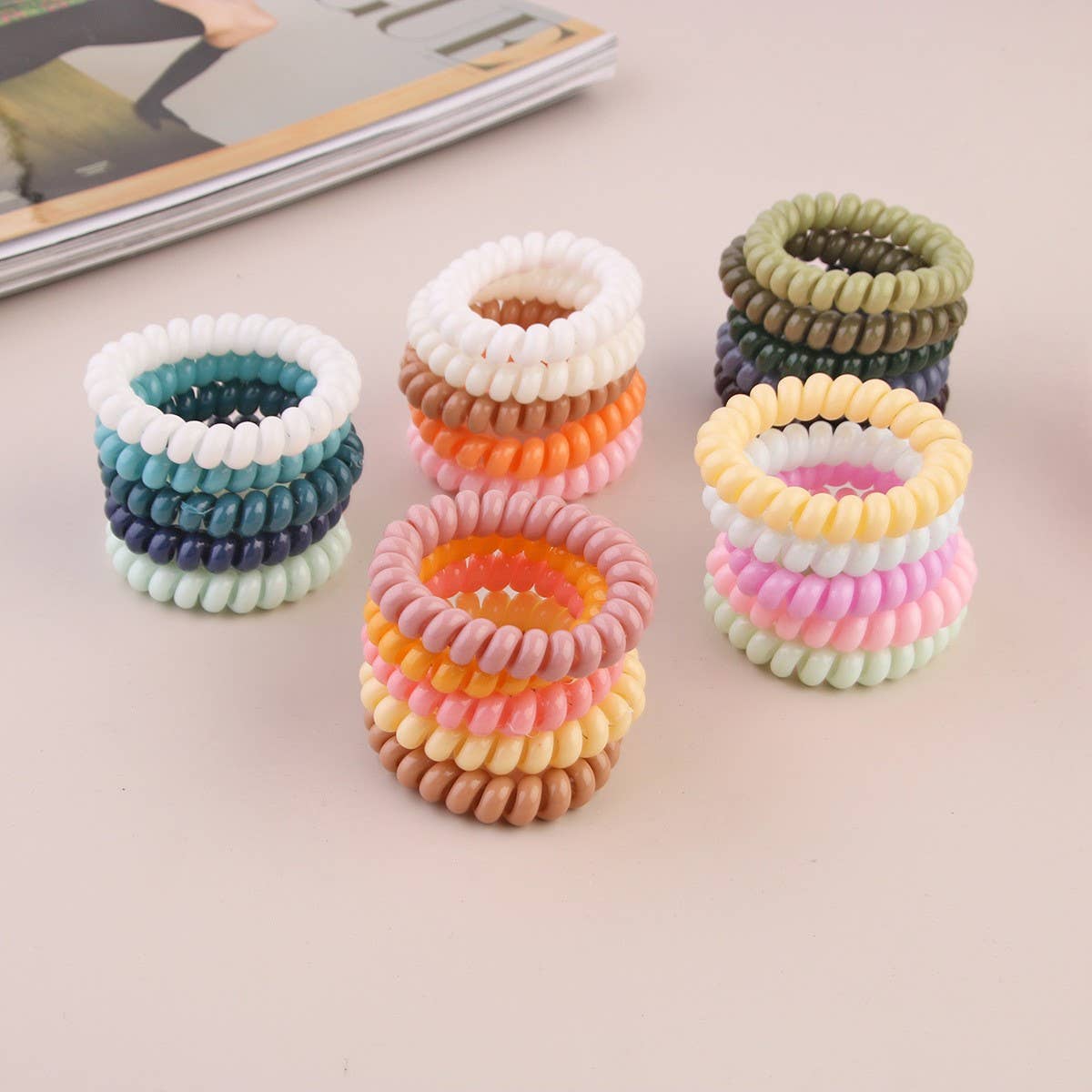 NINEXIS - Wholesale Hair Tie - CWAHA1108_Simple Phone Line Hair Tie  30