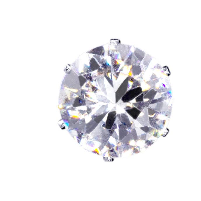 #17046-001 3-Carat CZ Clear Stud Earrings for wholesale by Bridal Store Jewelry