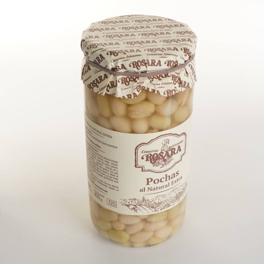 Conservas Rosara - Venta al por mayor Alubias - POCHAS (ALUBIAS) AL NATURAL TARRO 720 ml.1