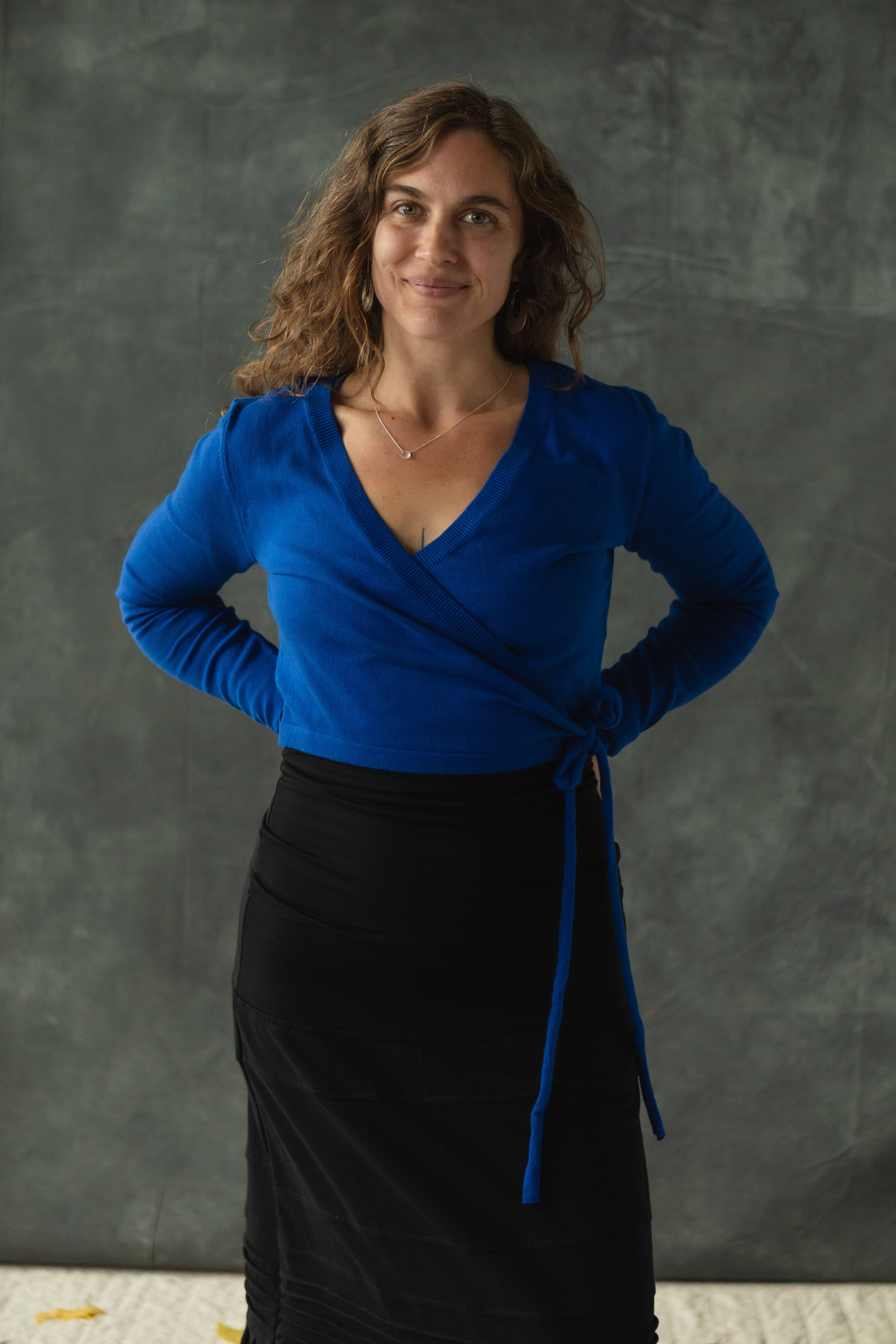 UNA PLUMA - Wholesale Knit Sweater - Women's - Colibrí Wrap Sweater - Organic Cotton Wrap0