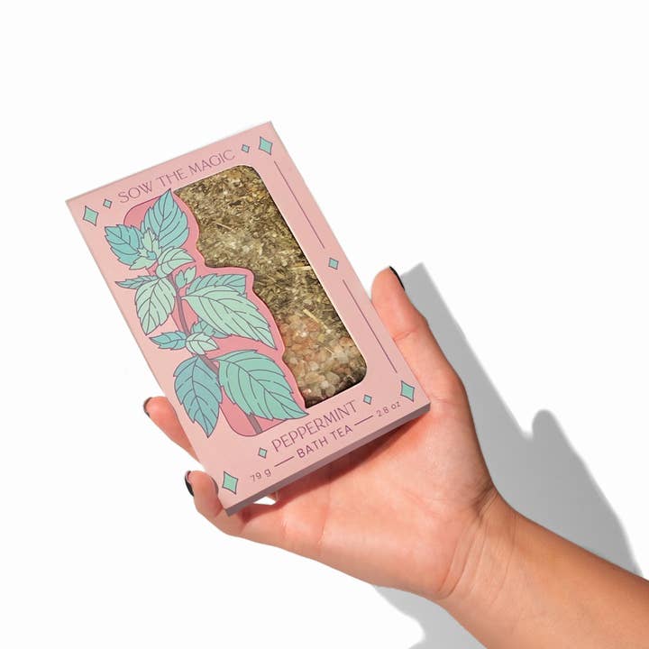 Sow the Magic - Wholesale Bath Soak/Milk - Peppermint Tarot Botanical Bath Tea Box
