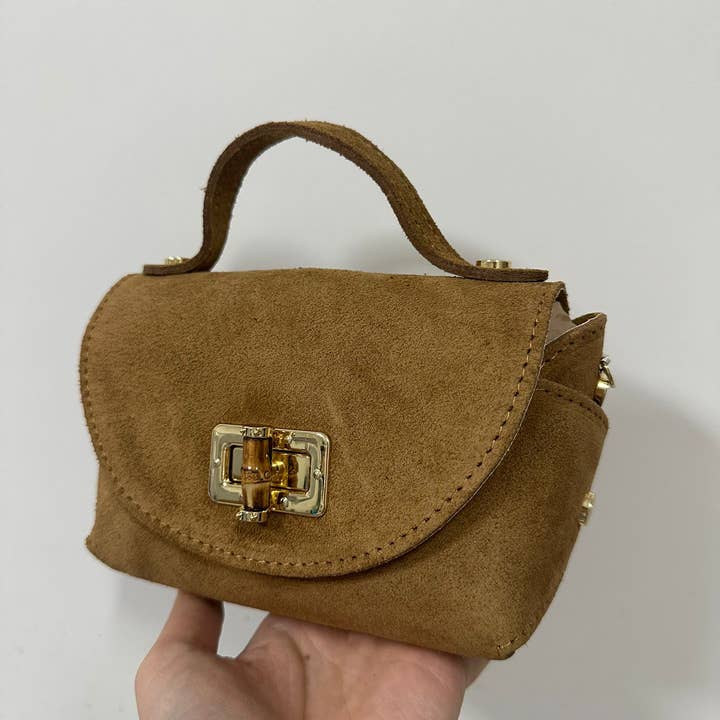 Zhade - Wholesale Crossbody Bag - Women's - SIERRA suede mini bag in genuine leather with chain strap8