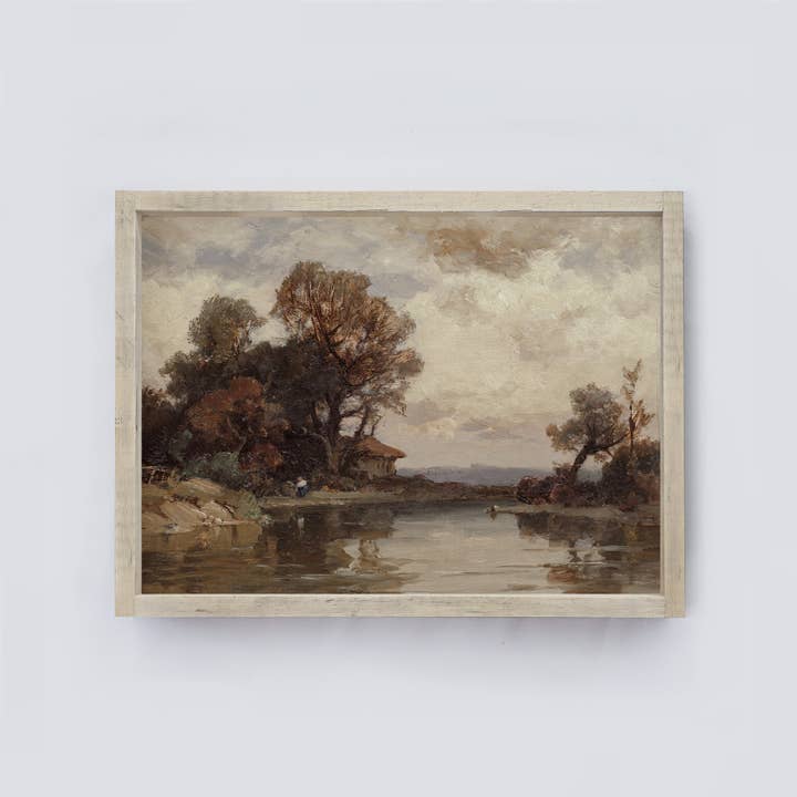 Hoekstra Decor - Wholesale Poster - Framed Vintage Landscape Painting | Vintage Print A293