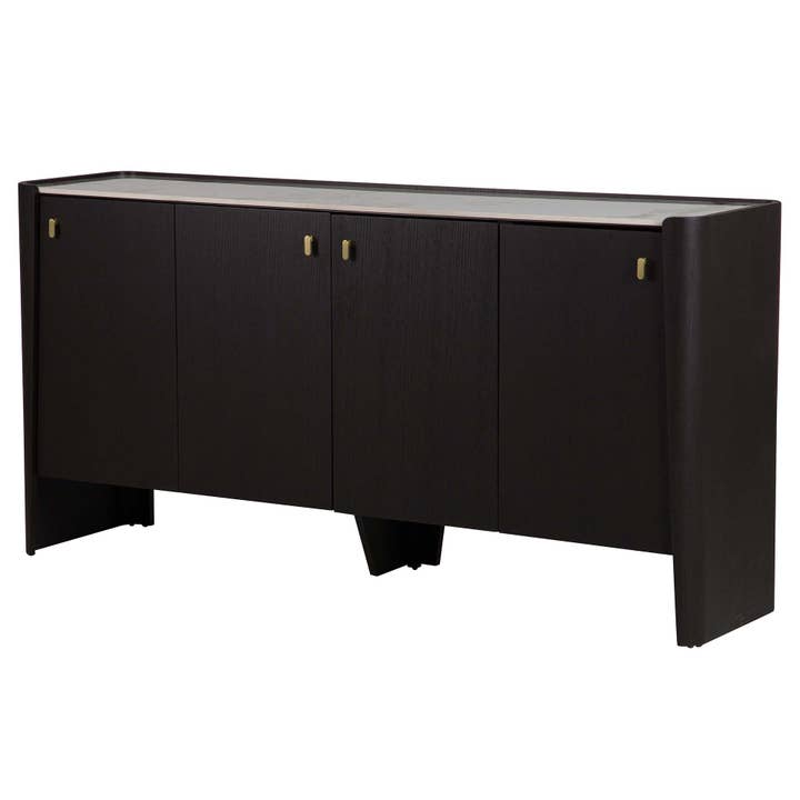 Sideboard Sinterstein MDF Ebenholz 180x45x90 cm für den Großhandel von Ethan Chloe - GARPE GROUP - GARCIA PÉREZ Y CÍA S.L.