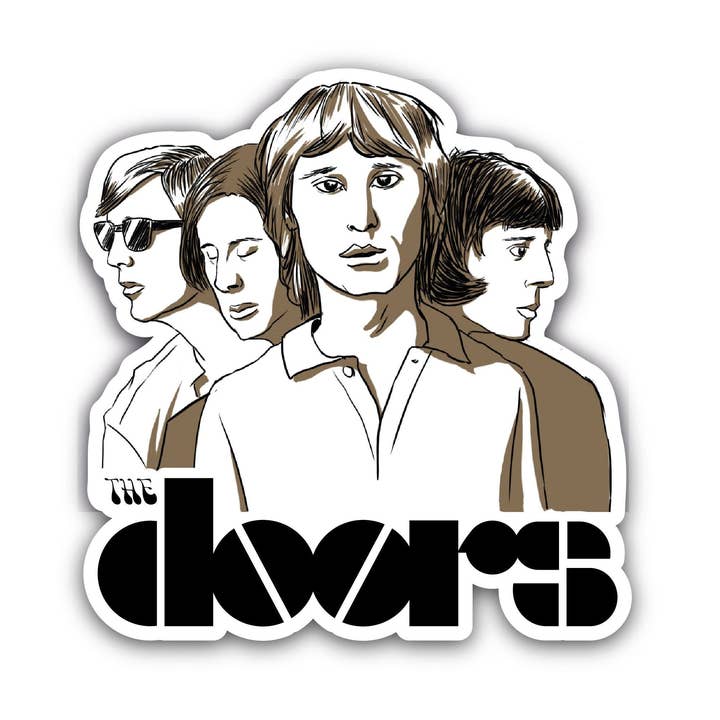 Adesivo vinile Sticker THE DOORS. Per vetri, automobili per la vendita all'ingrosso da parte di Airmatti