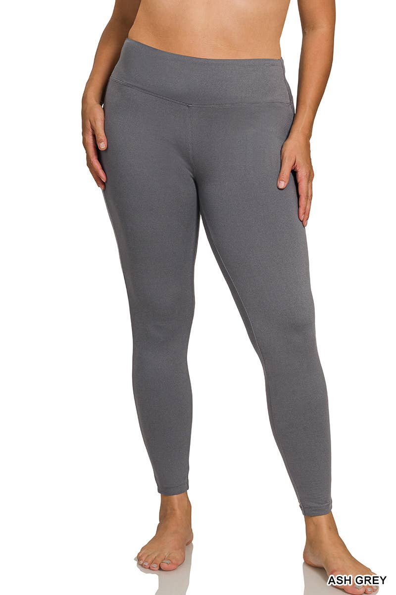 42POPS - Venta al por mayor Leggings deportivos/cómodos - Mujer - Leggings de Cintura Suave de Microfibra 1017 Plus de Largo Completo SI-270604