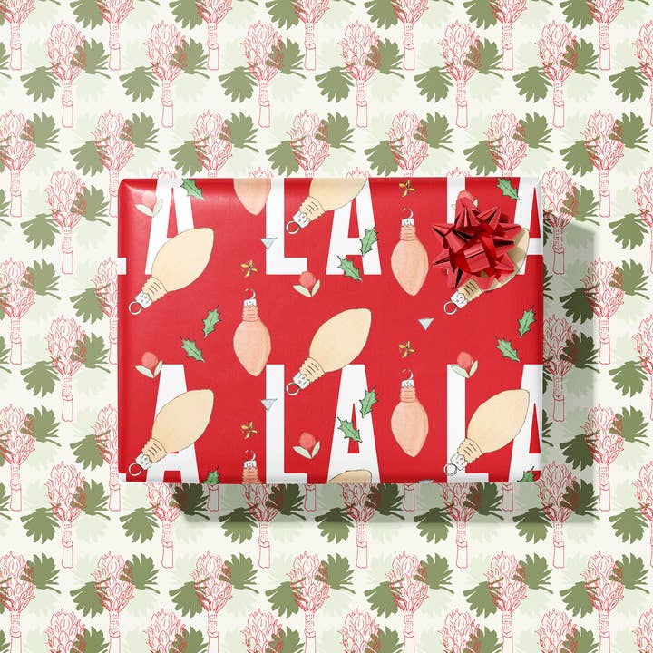 Vintage Vacation Gift Wrap Sheet – Double Sided for wholesale by re:mused studio