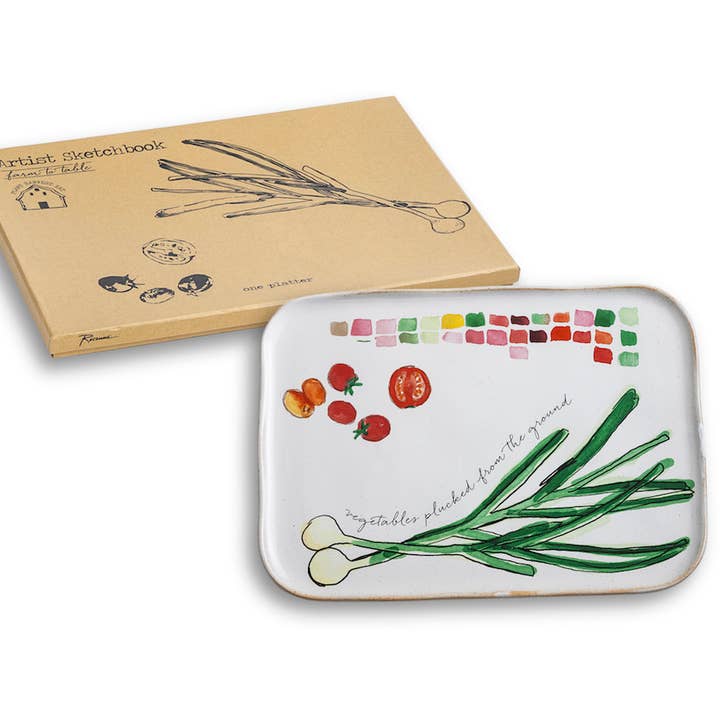 Farm To Table Platter Spring Onion (rectangle) for wholesale by Rosanna