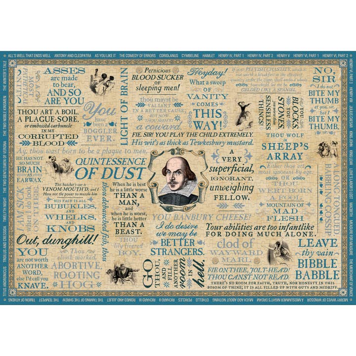 Unemployed Philosophers Guild - Wholesale Puzzle - Adult - Shakespearean Insults Puzzle1