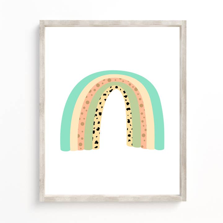 Motif Arc-en-Ciel Menthe Imprimé (8x10) (11X14) pour la vente par love, Holston