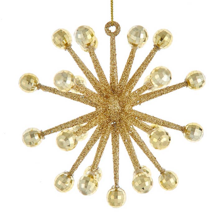 4"PLASTIC GOLD GLITTER SPIKE ORN for wholesale by Kurt S. Adler, Inc.