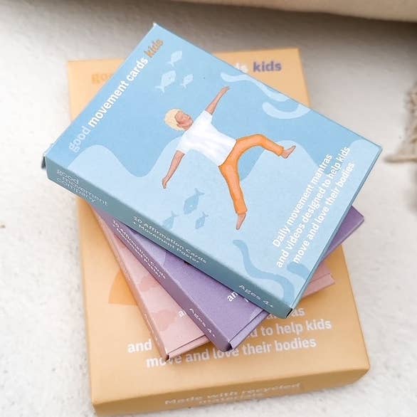 Good Movement Company - Wholesale Learning cards – Child & baby - Good Movement Cards Kids - Pocket Deck Blue3