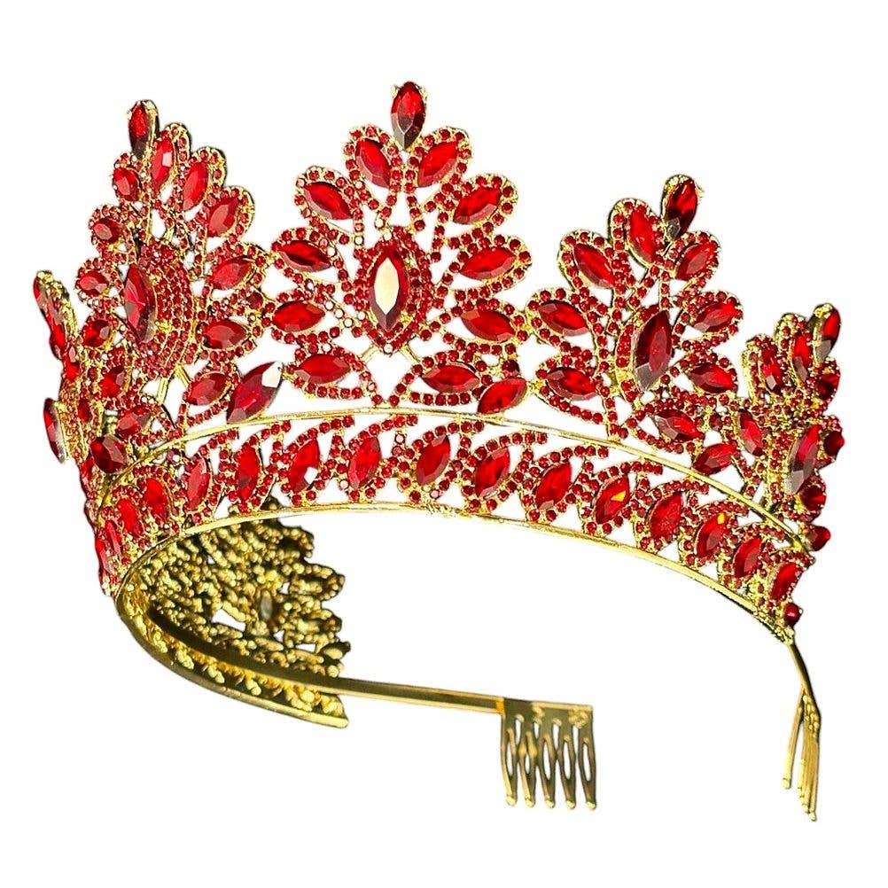 Diacly - Wholesale Tiara - Women's - Sophisticated Flower Marquise Rhinestone Tiara5