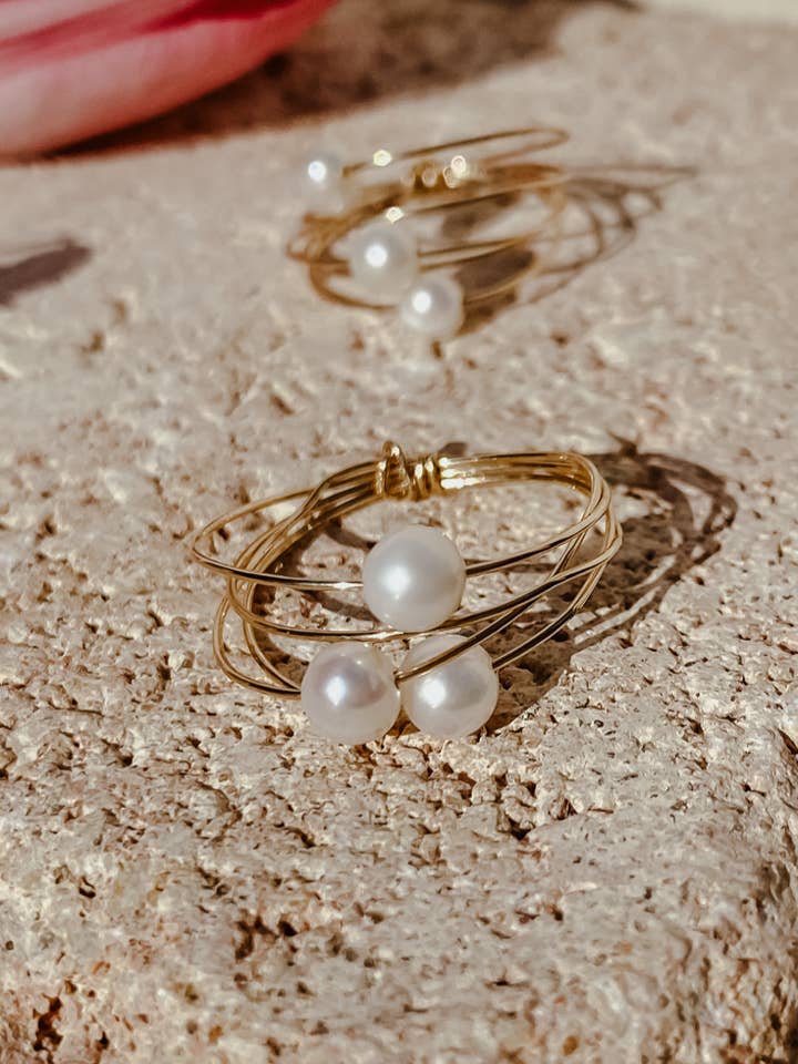 Barbara Pearl Ring for wholesale by Amourbijoux