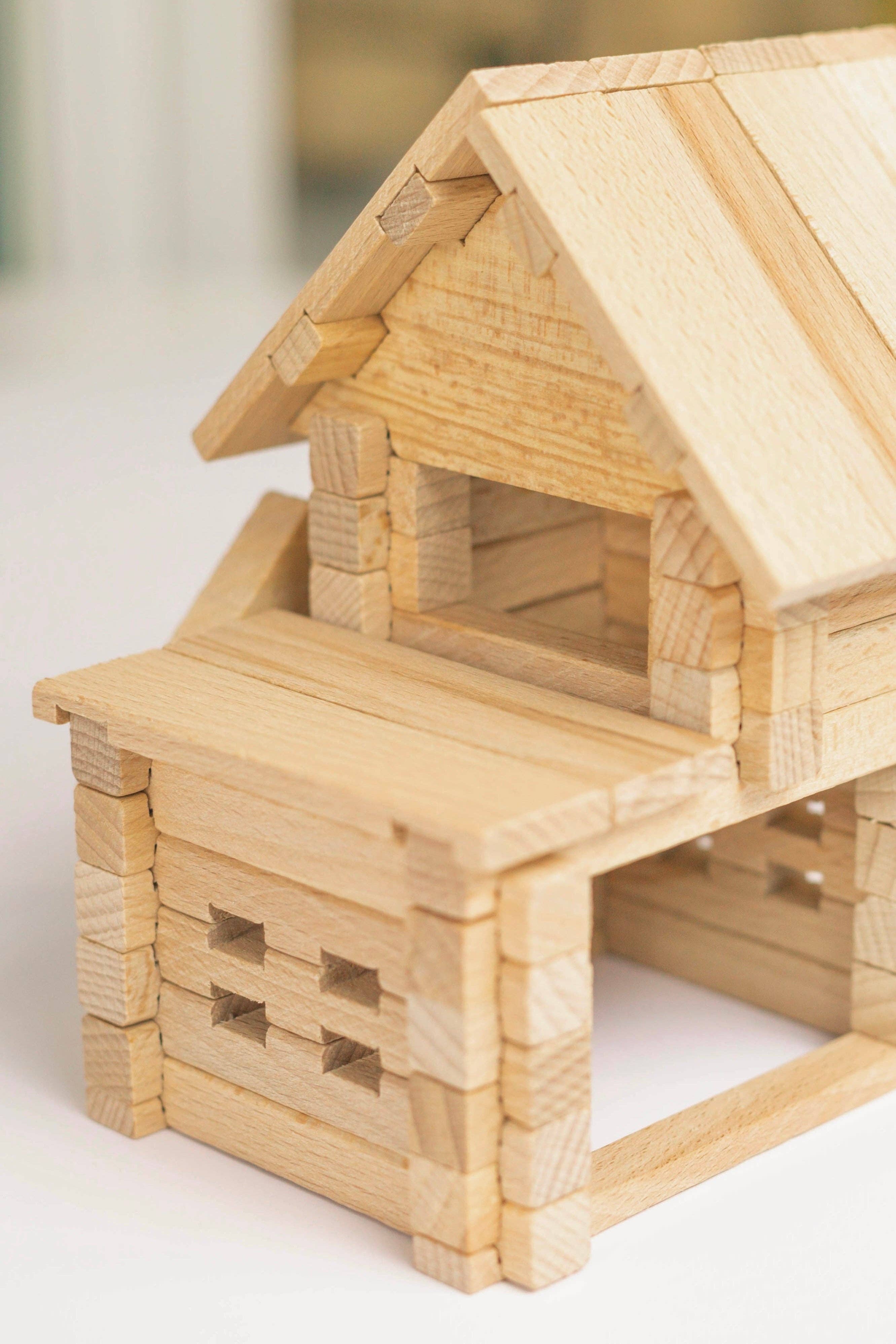 Fainotoys - Wholesale Wood Toy - Kids - Igroteco Wooden House with Garage — Made in Ukraine2
