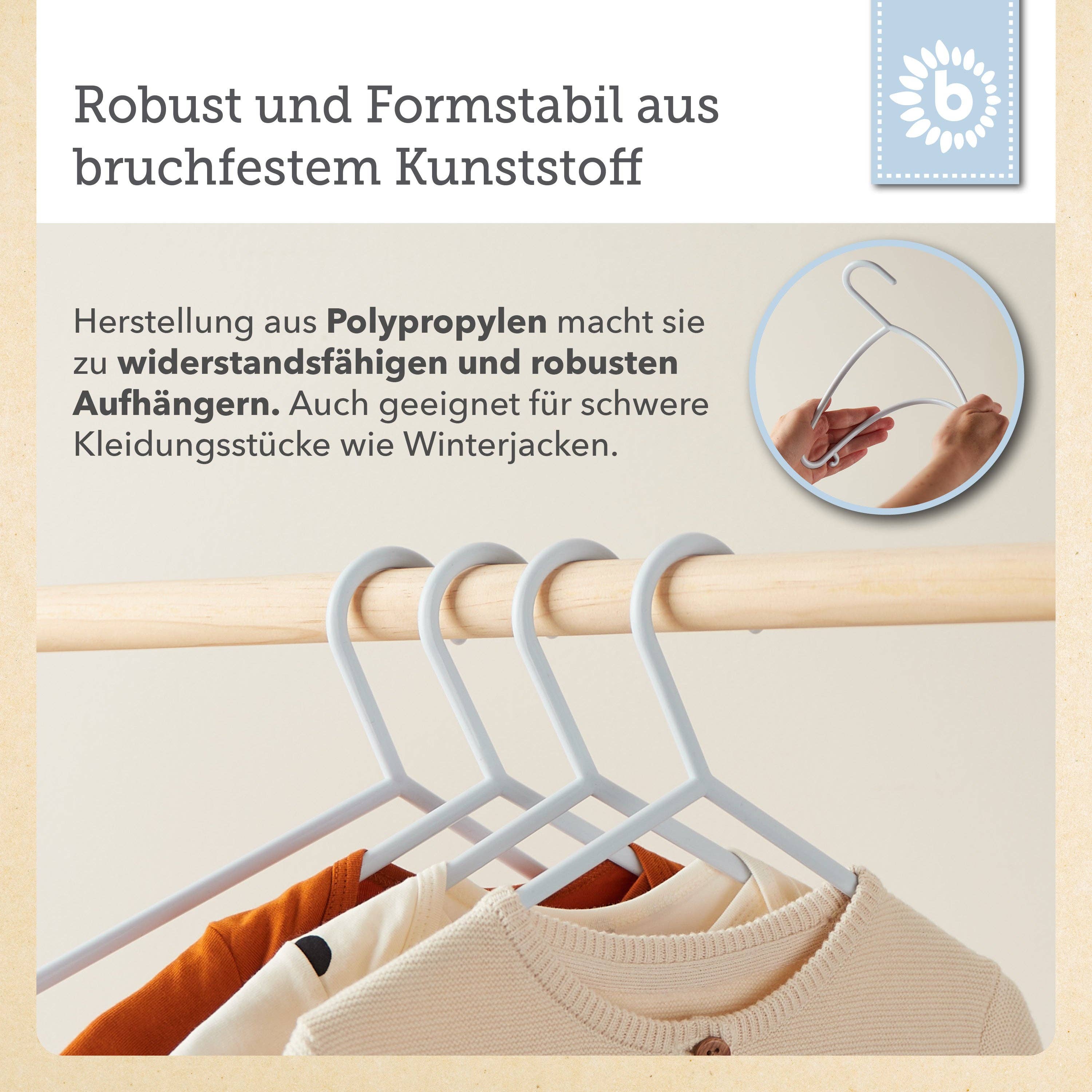 Bieco Spielwaren - Wholesale Clothes Hangers - Hanger 8-piece set misty blue6