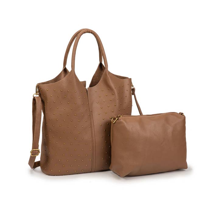 SWEET MAGIC SHOES & BAGS - Wholesale Shoulder Bag - Women's - HAND BAGS WITH HANDLE AND TOILETRY BAG INSIDE FAUX LEATHER4