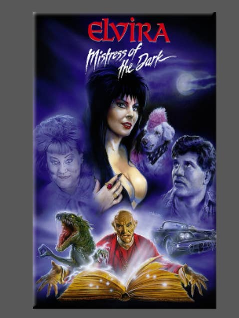 ELVIRA, Magnet, Button, Mirror, Fridge Magnet, Mistress Post for wholesale by Ba Ba Buttons