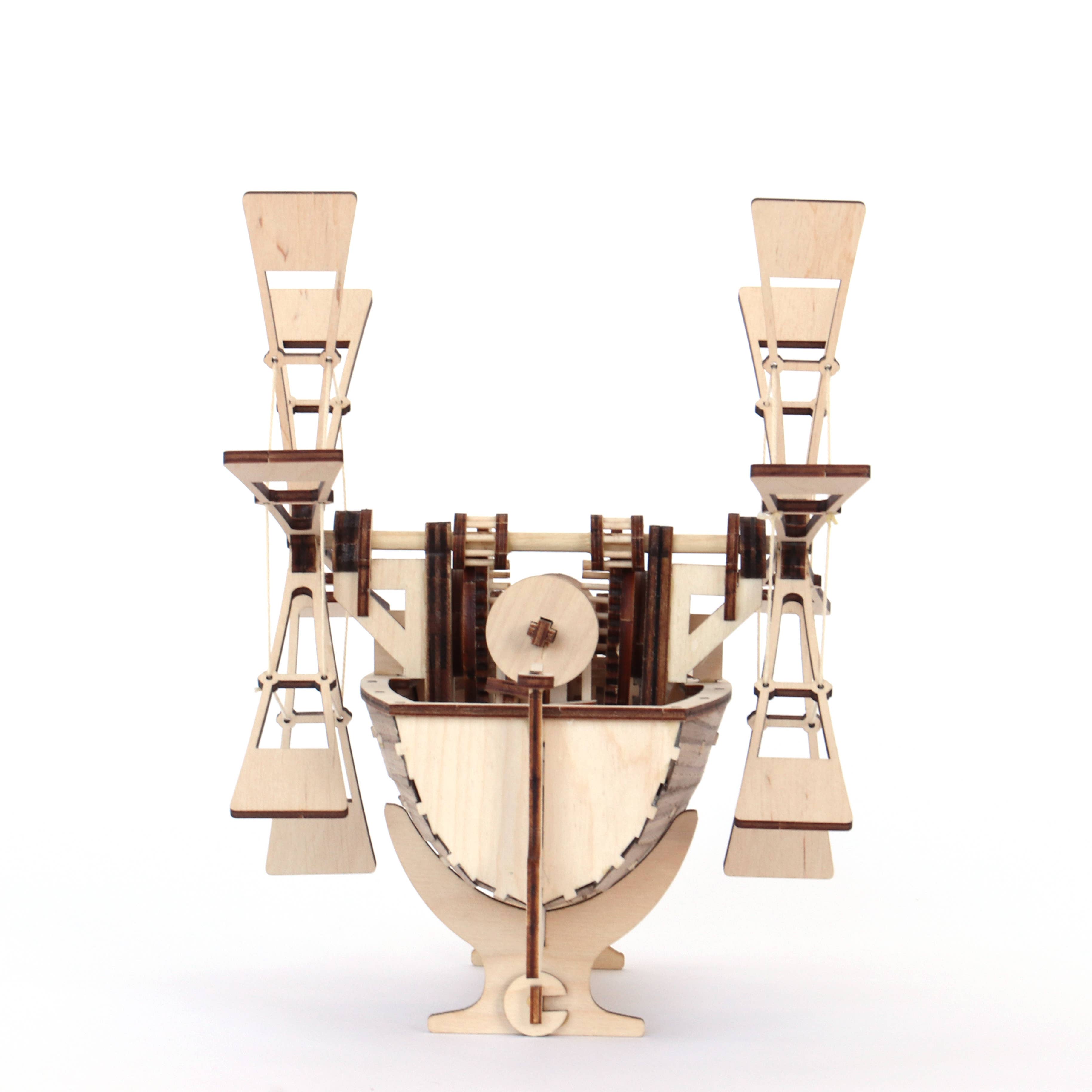 Dahimo - Wholesale DIY Craft Kit - Leonardo da Vinci Paddle Boat - Functional Wooden Model Kit3