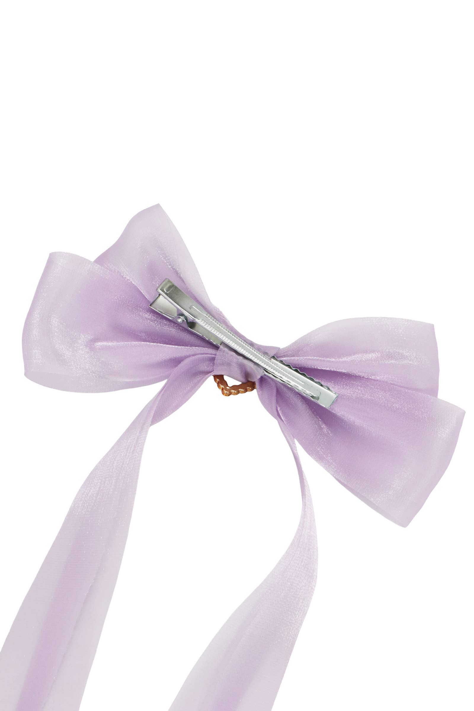 Cap Zone - Wholesale Hair Clip - Kids - Bling Heart Chiffon Polyester Ribbon Hair Clip4