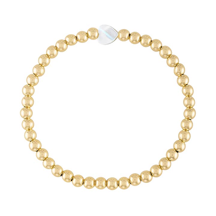 Heart Pearl Gold Bracelet for wholesale by Olivia Le