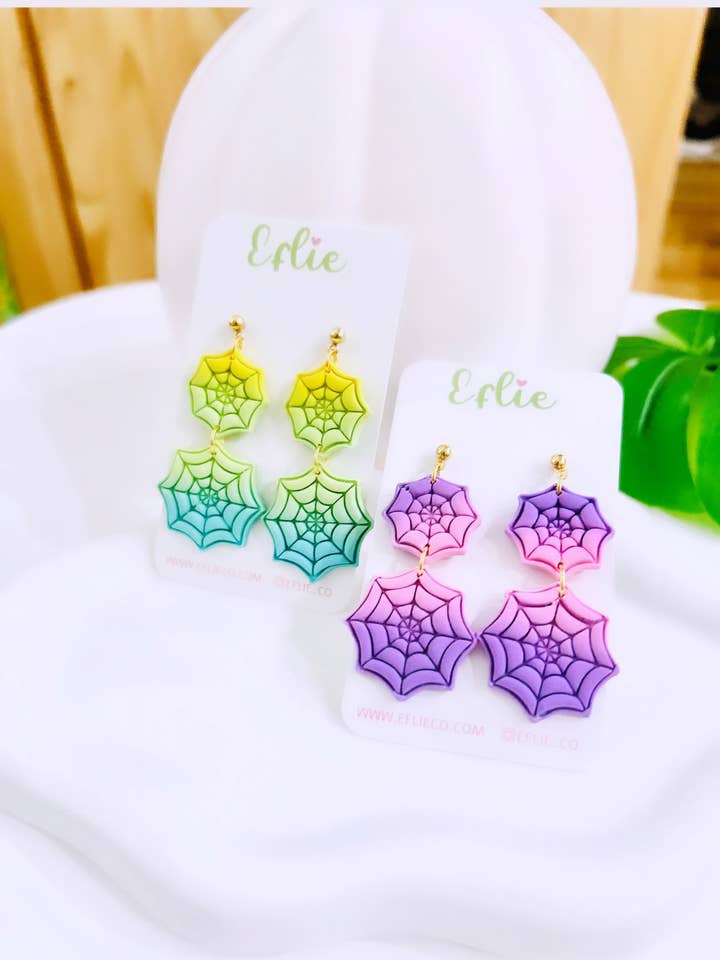 Spinnennetz Halloween Ohrring Gruselige Anhänger Boo Gruselschmuck für den Großhandel von Eflie