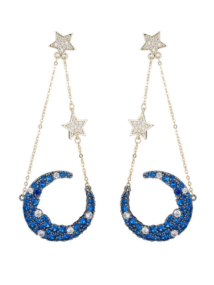 Nevaeh Earrings - Blue for wholesale by Eye Candy Los Angeles