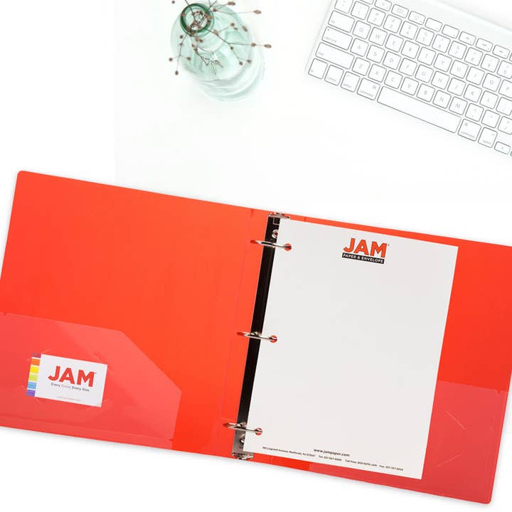 JAM PAPER - Wholesale Binder - JAM Plastic 2in Binders, Assorted 3 Ring Binders, 4/Pk1