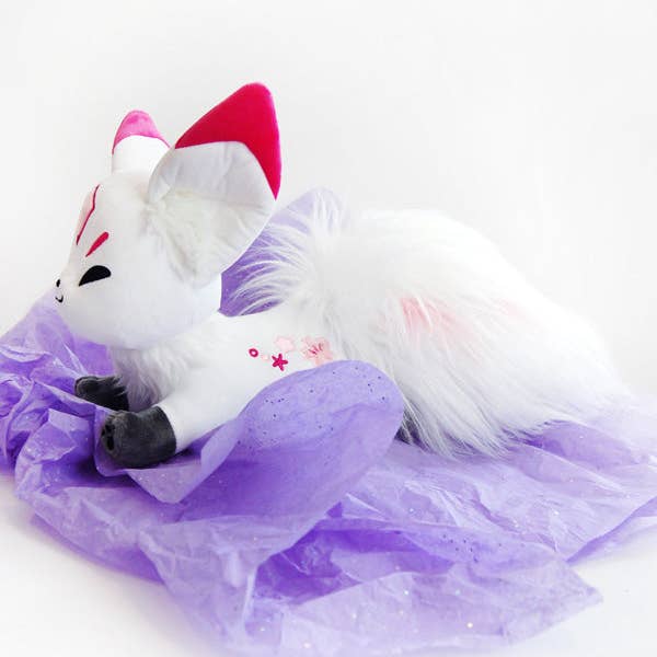 Floral Frolic - Wholesale Stuffed/Plush Toy - Kids & Baby - Sakura Queenie Fox Plush (PINK ear tips)